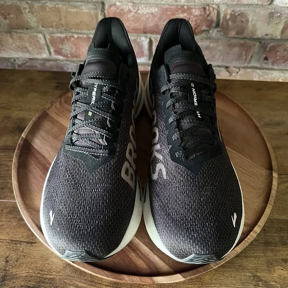 Brooks Hyperion 2 Race Running Cushioned Black Gold Sneakers Shoes Mens 12